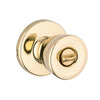 Weiser Beverly Polished Brass Privacy Lockset 1-3/4 in.