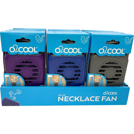 O2 Cool Deluxe Necklace 6.69 in. H x 2.5 in. Dia. 1 speed Personal Fan (Pack of 12)