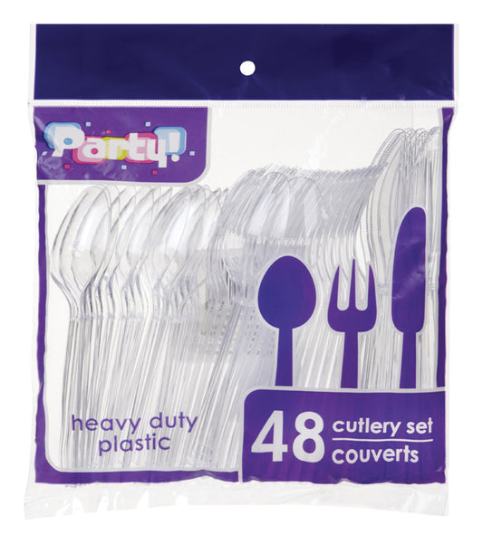 Diamond Visions Party Cutlery Plastic 48 pk (Pack of 48)