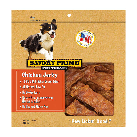 Savory Prime Chicken Jerky Grain Free Treats For Dogs 12 oz 1 each