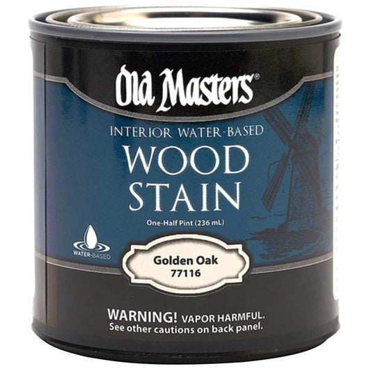Old Masters Semi-Transparent Golden Oak Water-Based Latex Wood Stain 0.5 pt (Pack of 6).