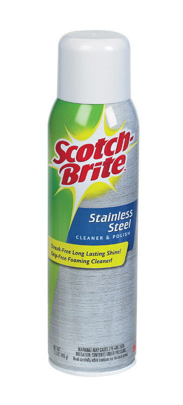 3M Scotch-Brite Citrus Scent Streak-Free Long Lasting Stainless Steel Cleaner Spray 17.5 oz. (Pack of 6)