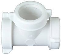 Lavatory/Kitchen Drain Tee, White Plastic