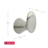 Delta  Lahara Collection  Robe Hook  2.9 in. H x 2 in. W x 2.4 in. L Stainless Steel  Silver  Die Cast Zinc