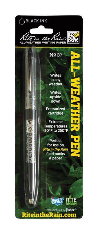 Rite In The Rain All-Weather Black Retractable Ball Point Pen 1 pk (Pack of 6)
