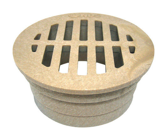 NDS 3 in. Sand Round Polypropylene Drain Grate
