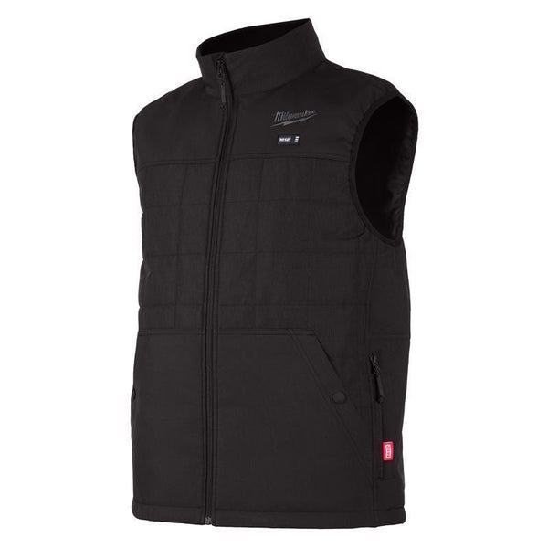 Chaleco térmico con cremallera completa y sin mangas para hombre Milwaukee M12 M (solo chaleco), color negro