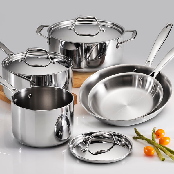 12 Pc Tri-Ply Clad Stainless Steel Cookware Set - Tramontina US