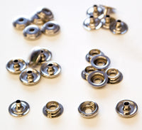 Lord & Hodge Brass Nickel Plated Canvas Replacement Snap Fastener Kit