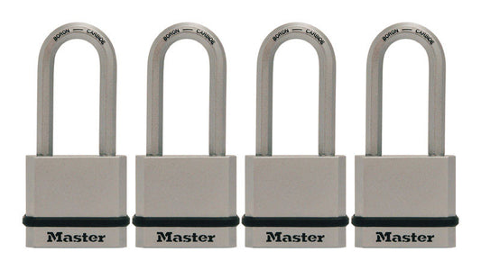 Master Lock Magnum 1-3/4 in. W Steel Dual Ball Bearing Locking Padlock 4 pk Keyed Alike