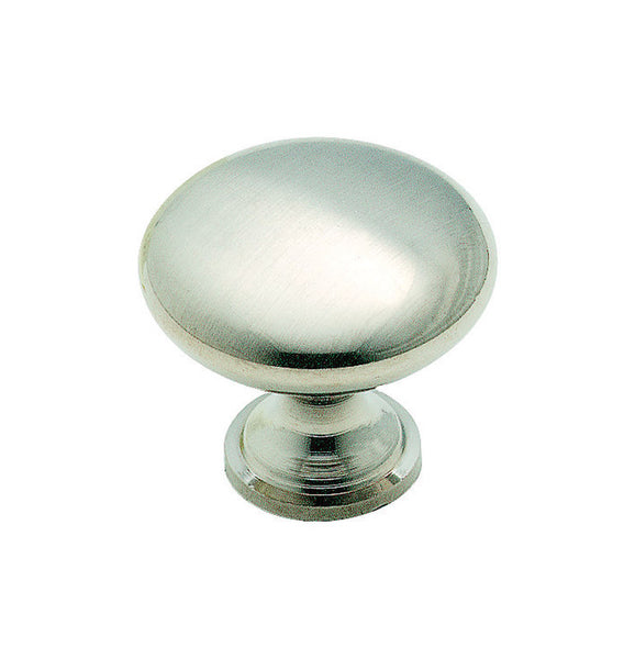 Amerock  Allison  Round  Cabinet Knob  1-3/16 in. Dia. 1-1/8 in. Brushed Chrome  1 pk