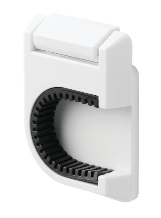 Interdesign 11801 1" X 3.9" X 5.5" White Adhesive Mop & Broom Holder (Pack of 6)