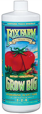 Grow Big Hydro Liquid Plant Food Concentrate, 1-Qt.