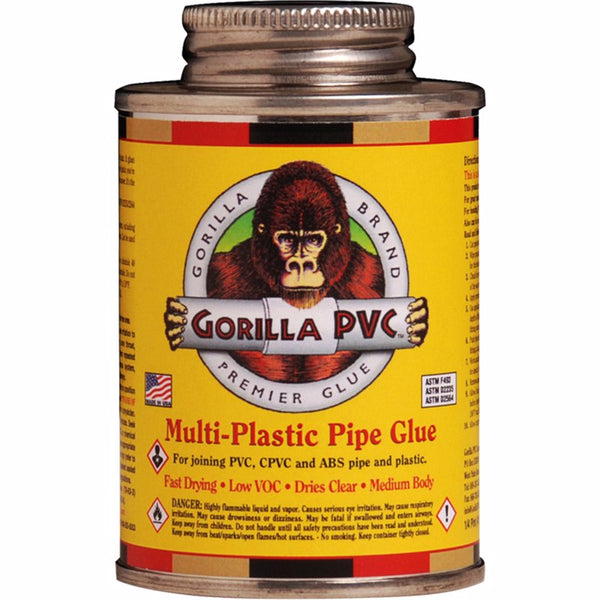 Cemento solvente multiusos Gorilla PVC Multi Clear para ABS/CPVC/PVC, 32 oz