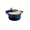3.5 Qt Enameled Cast Iron Series Covered Round Dutch Oven in Gradated Cobalt