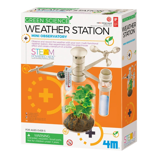 Toysmith 4M Green Science Weather Station Toy Plastic Silver