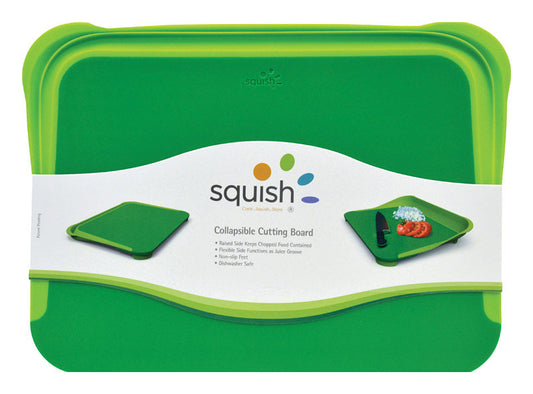 Squish  10.5 in. W x 14 in. L Green  Polypropylene  Collapsible Cutting Board