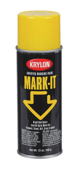Marcador de campo amarillo Krylon Mark-It de 12 oz (paquete de 6)