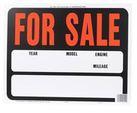 Hy-Ko English Auto for Sale Sign Plastic 15 in. H x 19 in. W (Pack of 5)
