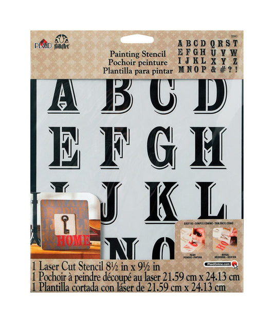Plaid FolkArt 1-3/4 in. Plastic Letters Stencil 1 pk (Pack of 3)