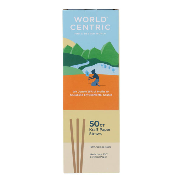 World Centric - Straws 8in Compst Kft Pepper - Case of 24 - 50 CT (Pack of 24)
