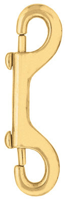 Livestock Hardware, #163 Double Snap, Brass, 4-1/2-In.