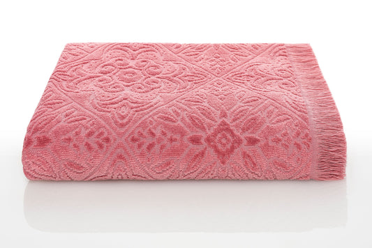 Sapphire Collection 100% Genuine Cotton Jacquard Bath Towel 30X54 In (76X137 Cm) Dusty Rose