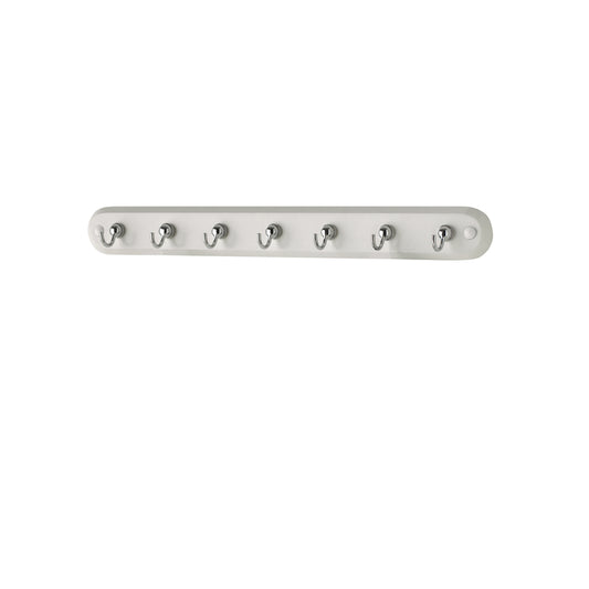 Spectrum 14 in. L Chrome White Steel/Wood Small Contemporary Key Rack 1 pk