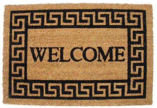 J & M Home Fashions 4191 19.5" X 29" Greek Key Welcome Doormat