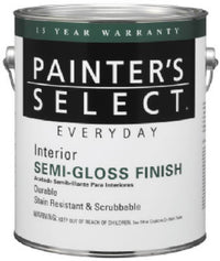 Painter's Select Everyday Gallon Pastel Base For Interior Semi-Gloss Latex Enamel (Pack of 4)