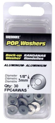 Aluminum Washers, 1/8-In. Dia., 30-Pk. (Pack of 5)