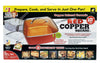 Red Copper Ceramic Copper Red Square Deep Dish Pan 4-1/2 qt. Capacity 10 Dia. in.