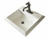 Mansfield Brentwood White Vitreous China Rectangular Countertop Lavatory Sink 4 in.