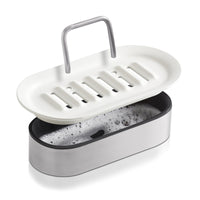 Kohler White/Stainless Steel Stainless Steel Sponge Caddy