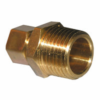 Adapter, Brass, Compression, Male, 3/8 x 1/2-In. (Pack of 6)