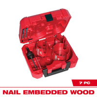 Milwaukee  BIG HAWG  Carbide Tipped  3 Tooth  Hole Saw Kit  7/16 in. 7 pc.