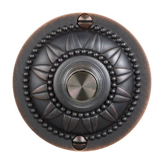 Carlon Oil Rubbed Bronze Brass Wired Pushbutton Doorbell