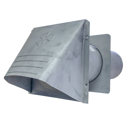 Builder's Best P-Tanium 4 in. W X 11.5 in. L Galvanized Silver Steel Dryer Vent Hood