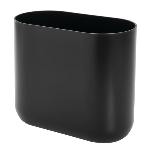 iDesign 1 lb Black Polypropylene Wastebasket