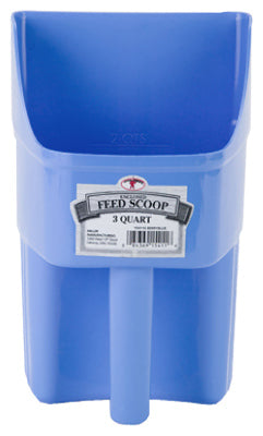 Feed Scoop, Enclosed, Berry Blue Plastic, 3-Qts.
