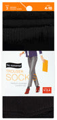 No Nonsense 2n1qkl Shoe Size 4-10 Women'S Opaque Black Trouser Socks 3 Pair