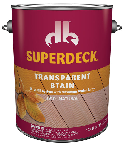 Tinte transparente natural Superdeck SC-1910-4 de 1 galón con 100 VOC (paquete de 4)