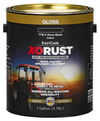 Rust Preventative Paint & Primer, Direct to Metal, Truck, Tractor, Implement & Equipment, Gloss Black, 1-Gallon (Pack of 2)