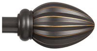Kenney Oil Rubbed Bronze Fast Fit Bailey Curtain Rod 66 in. L X 120 in. L