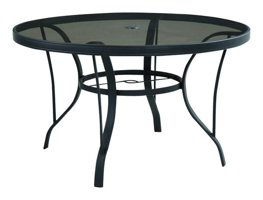 Living Accents Kensington Black Round Glass Dining Table