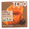 Tcho Chocolate Organic Milk Chocolate Bar - Toffee and Sea Salt - Case of 12 - 2.5 oz.