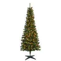 Celebrations 7 ft. Pencil Incandescent 250 lights Spruce Christmas Tree