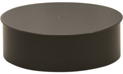 Black Stove Pipe Clean Out Tee Cap, 24-Ga., 5-In.