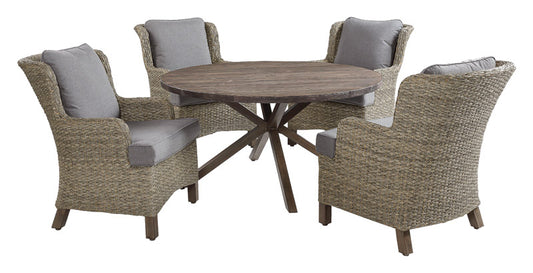 Living Accents  5 pc. Brown  Wicker  Patio Set  Gray