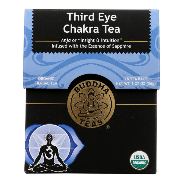 Buddha Teas - Organic Tea - Third Eye Chakra - Case of 6 - 18 Count (Pack of 6)